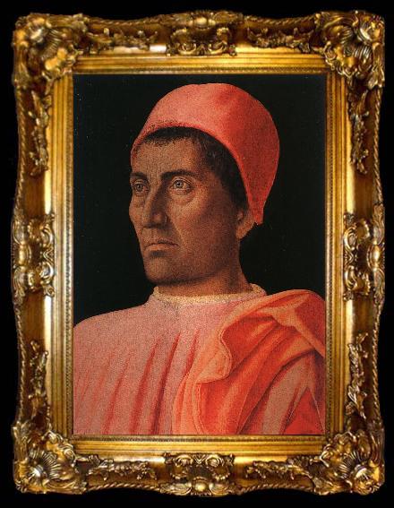 framed  Andrea Mantegna Portrait of the Protonary Carlo de Medici, ta009-2